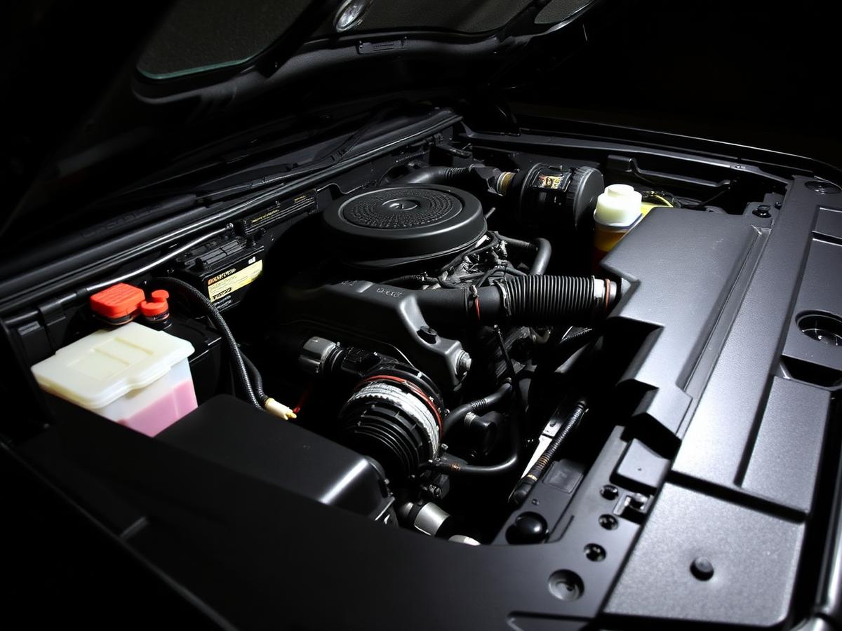 Clean engine bay after detailing